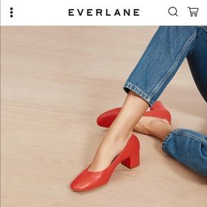 Everlane Day Heel Red / Worn Once